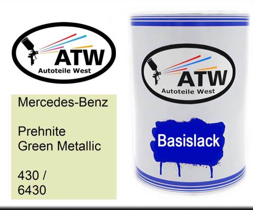 Mercedes-Benz, Prehnite Green Metallic, 430 / 6430: 500ml Lackdose, von ATW Autoteile West.